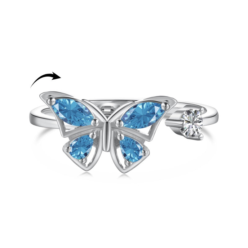 Butterfly Spinner Anxiety Ring