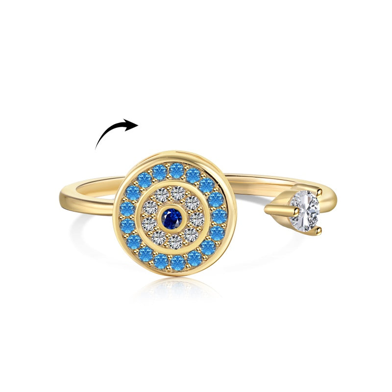 Evil Eye Protection | Anxiety Relief Rotating Ring
