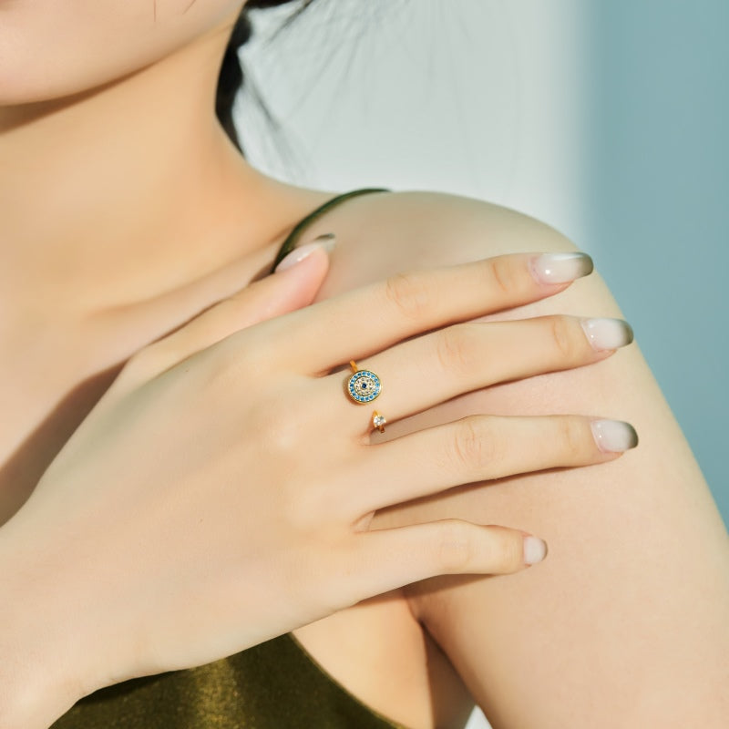 Evil Eye Protection | Anxiety Relief Rotating Ring