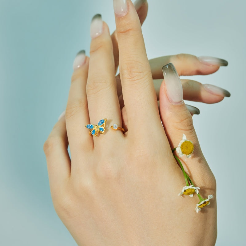 Butterfly Spinner Anxiety Ring