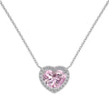 Pink Heart Halo Necklace