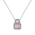 Radiant Cut Pink Necklace