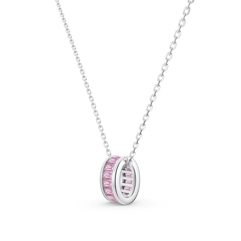 Minimal Pink CZ Necklace