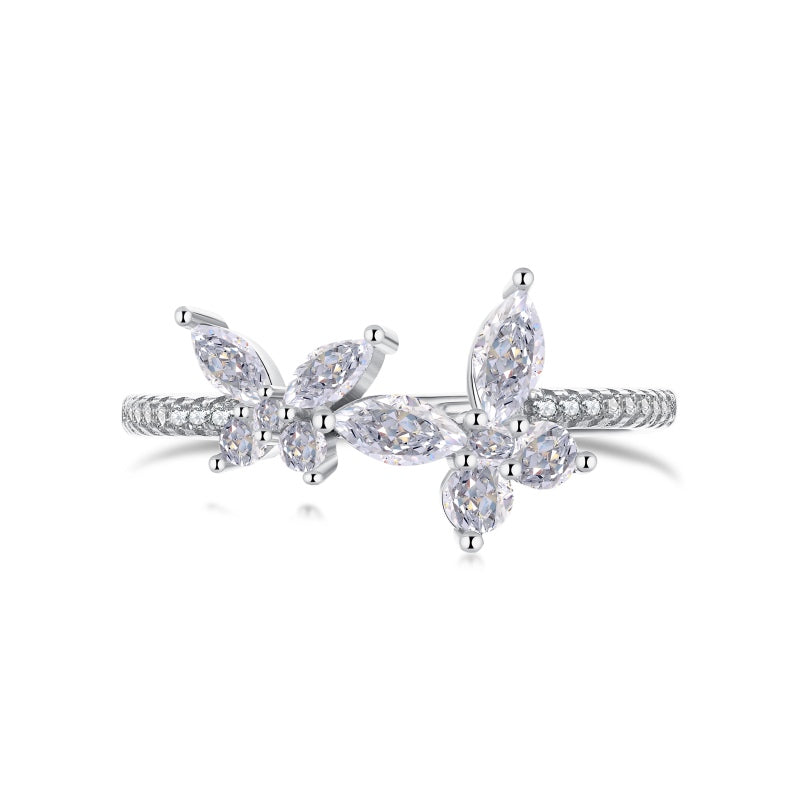 Floral CZ Ring