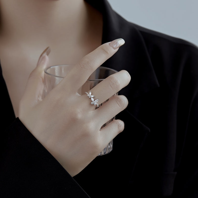 Floral CZ Ring