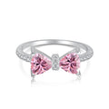 Pink Bow CZ Ring